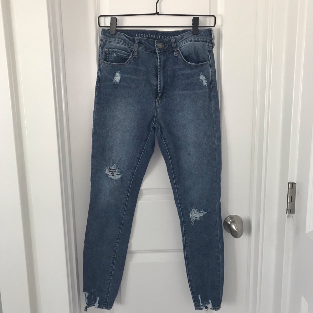 Articles Of Society high rise distressed jeans -27